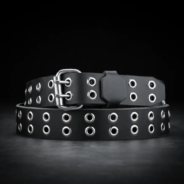 STEELRING DOBLEPRONG<br>Studded Leather Belt