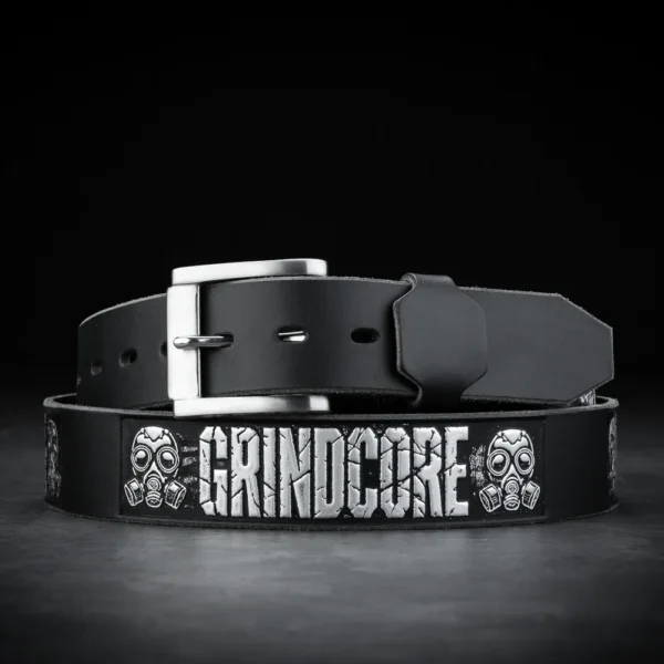 GRINDCORE<br> Embossed Leather Belt