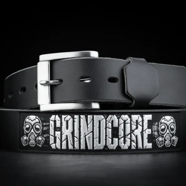 Alternative view of GRINDCORE<br> Embossed Leather Belt