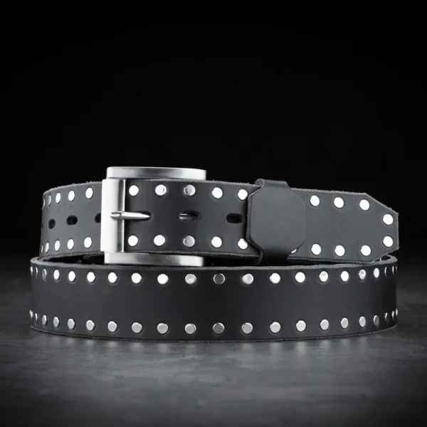 Alternative view of OVERDRIVE<br>Studded Leather Belt
