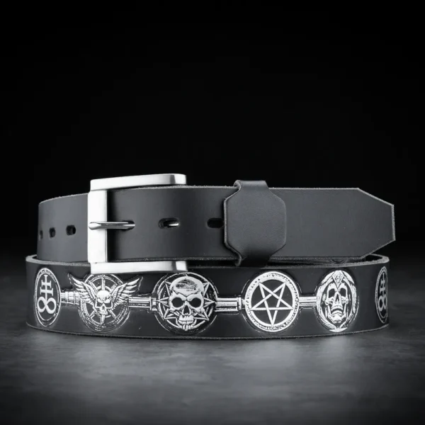 LEVIATHAN<br> Embossed Leather Belt