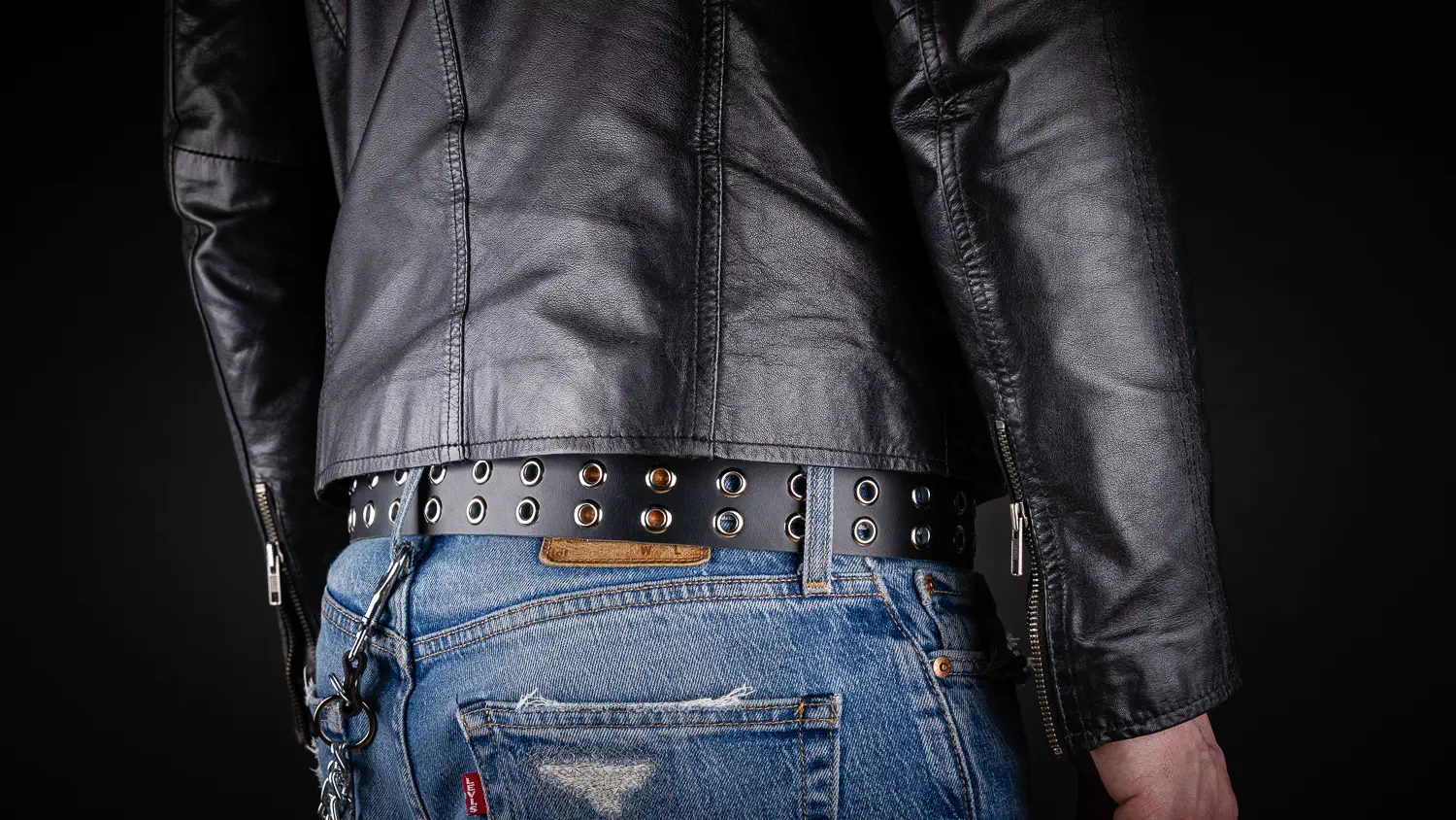 STEELRING DOBLEPRONG<br>Studded Leather Belt - Image 6